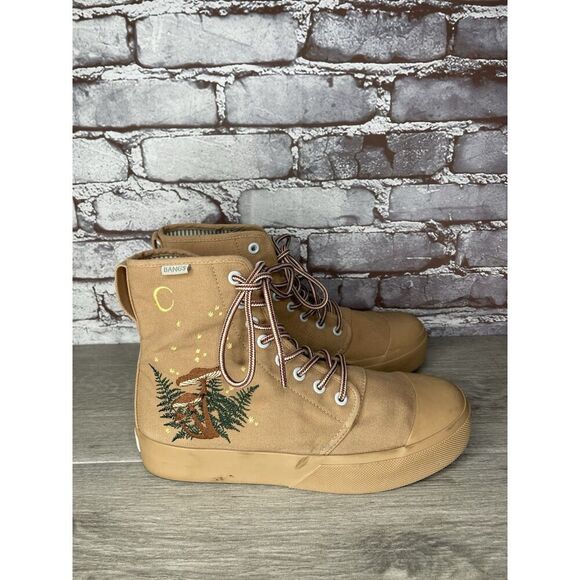 BANGS Shoes Hi Top Carolina Trees Rust Black High Top Sneakers Women 8.5M US/39 - Picture 13 of 16